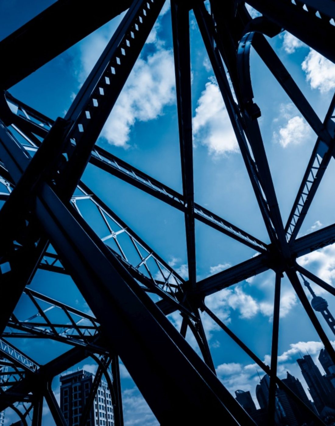 the Waibaidu bridge in Shanghai,China.